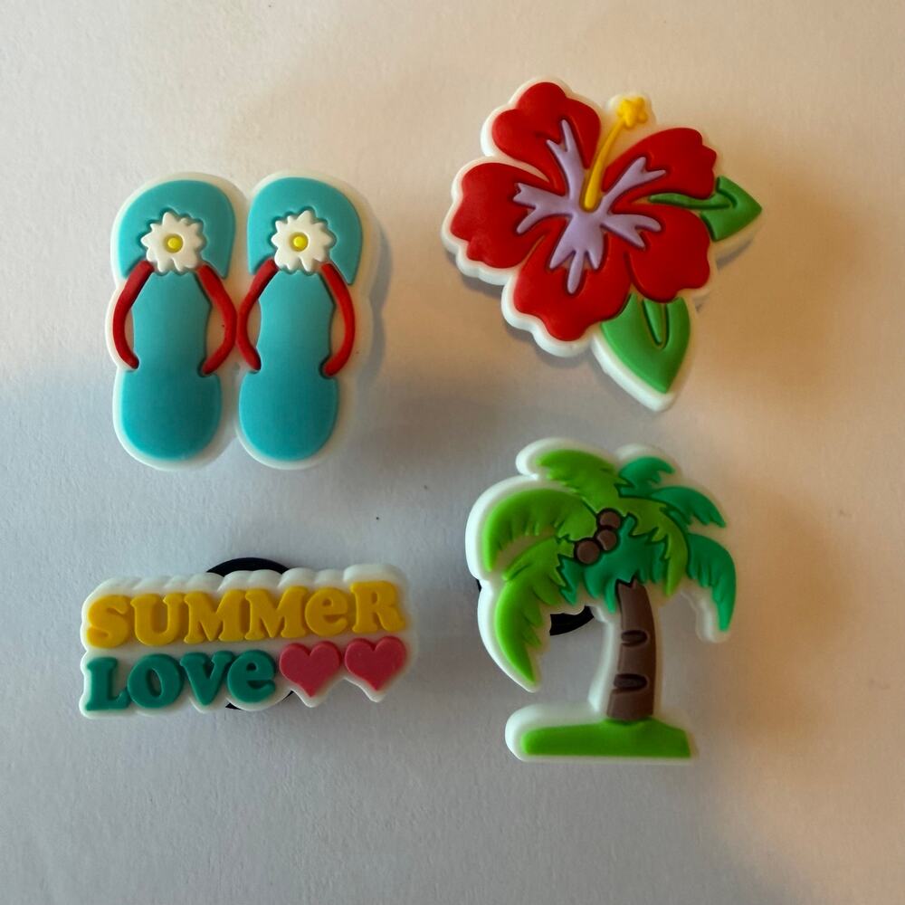 Bogg Bag Bits, Charms, Accessories Set of 4 Summer, New No Tags